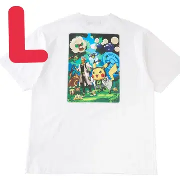 T셔츠 L 포켓몬 GO 윌로우 박사의 조수 피카츄 미개봉 새상품
