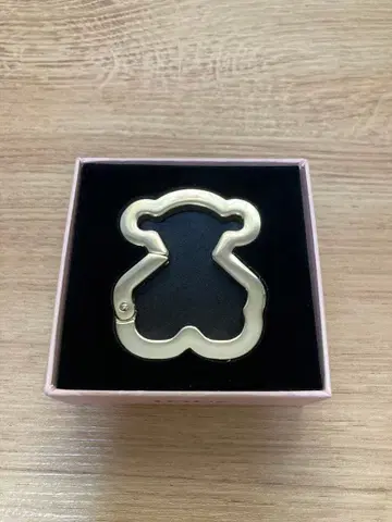 TOUS 토우스 곰 모양 카라비너 키링 스카프링 골드