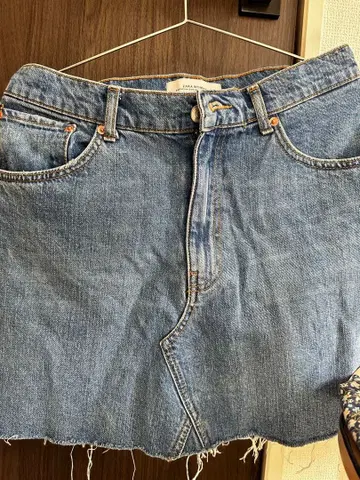 ZARA WOMAN 데님 미니 스커트 컷오프 M 사이즈