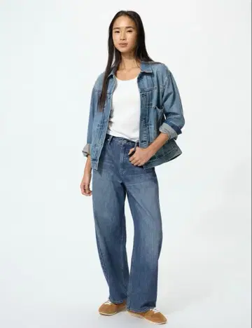 UNIQLO 배기 배럴 레그 진