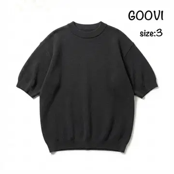 새상품급 GOOVI 모크넥 니트 와시 블렌드 플레이팅 사이즈 3
