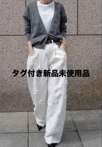 machatt 마차트 데미지 화이트 데님 36 완판템