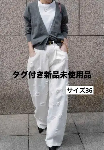machatt 마차트 데미지 화이트 데님 36 완판템