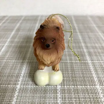 포메라니안 개 입상 수지제 오너먼트 피규어