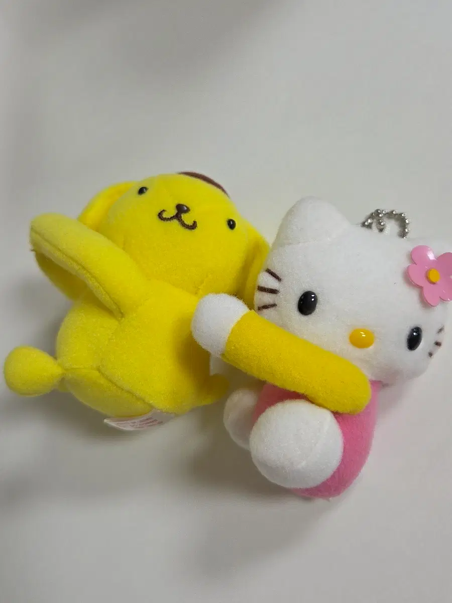 일괄)고전키티 폼폼푸린 찍찍이 인형 키링 안아줘 인형 카오하나 키티
