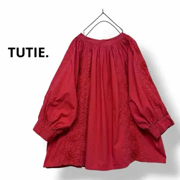 TUTIE. Meets india 코튼 캠브릭 자수 블라우스