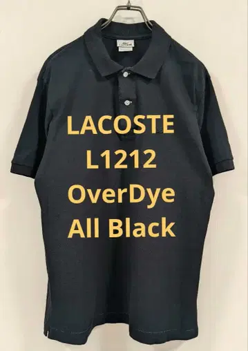 [ 올 블랙 ] LACOSTE L.12.12 피케 셔츠 사이즈 5