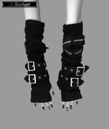 DimMoire 암커버 블랙 벨트 지퍼