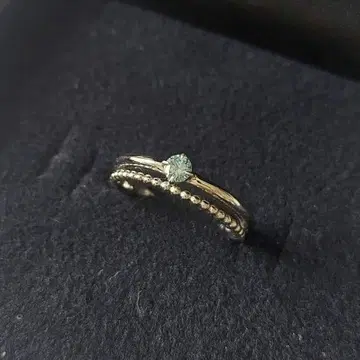 K10 LAB DIAMOND 아쿠아 블루 다이아몬드 2연풍 반지 #8