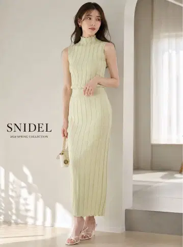 SNIDEL Sustainable 리브 니트 셋업