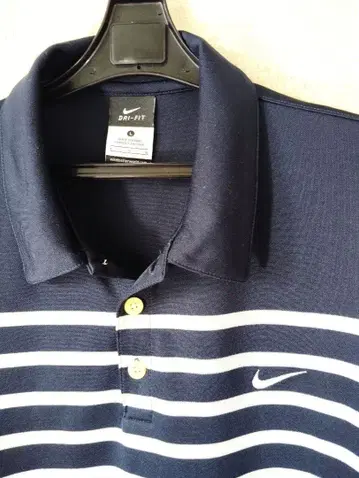 NIKE DRI-FIT 골프 피케 셔츠 보더 네이비 L
