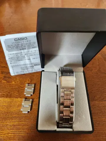 CASIO 스테인리스 스틸제 손목시계용 교환 벨트 예비 시계 부품 포함