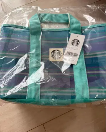 Starbucks 메쉬 토트백 라지 그린 택 포함 미사용 새상품