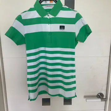 Munsingwear 여성용 보더 피케 셔츠 M