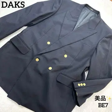 새상품급 DAKS 네이비 블레이저 더블 브레스트 골드 버튼 BE7 빈티지