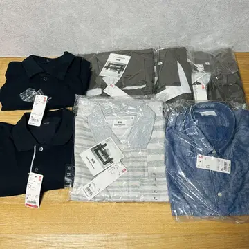 새상품 UNIQLO 여름 아이템 7벌 세트 XL 피케 셔츠 EG 콜라보 유니클로