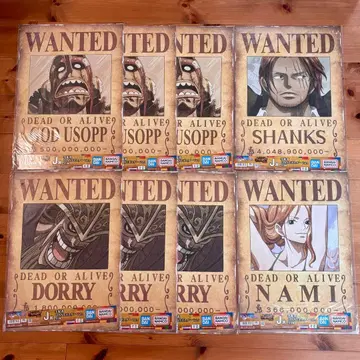 제일복권 ONE PIECE J상 수배서 8장 세트! 샹크스, 나미 등