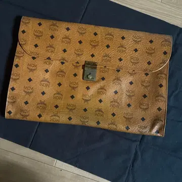 MCM 클러치백 세컨드 백 비세토스 패턴 브라운