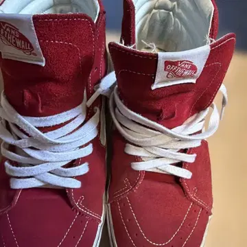 VANS SK8-HI 레드 하이컷 스니커즈