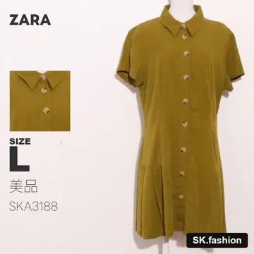 새상품급 ZARA 원피스 무릎 기장 프론트 버튼 사이드 지퍼 심플