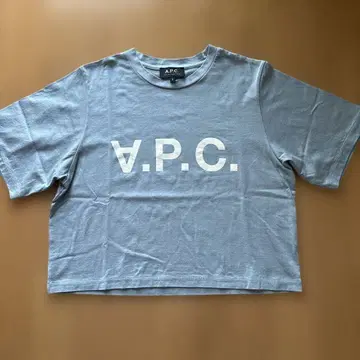A.P.C. 로고 T셔츠 라이트 블루 S