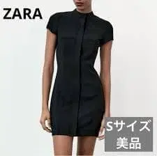 ZARA 블랙 반팔 미니 원피스 S 사이즈