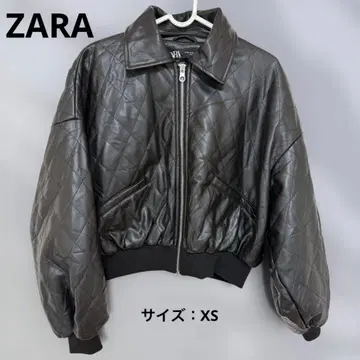 ZARA 퀼팅 페이크 가죽 자켓