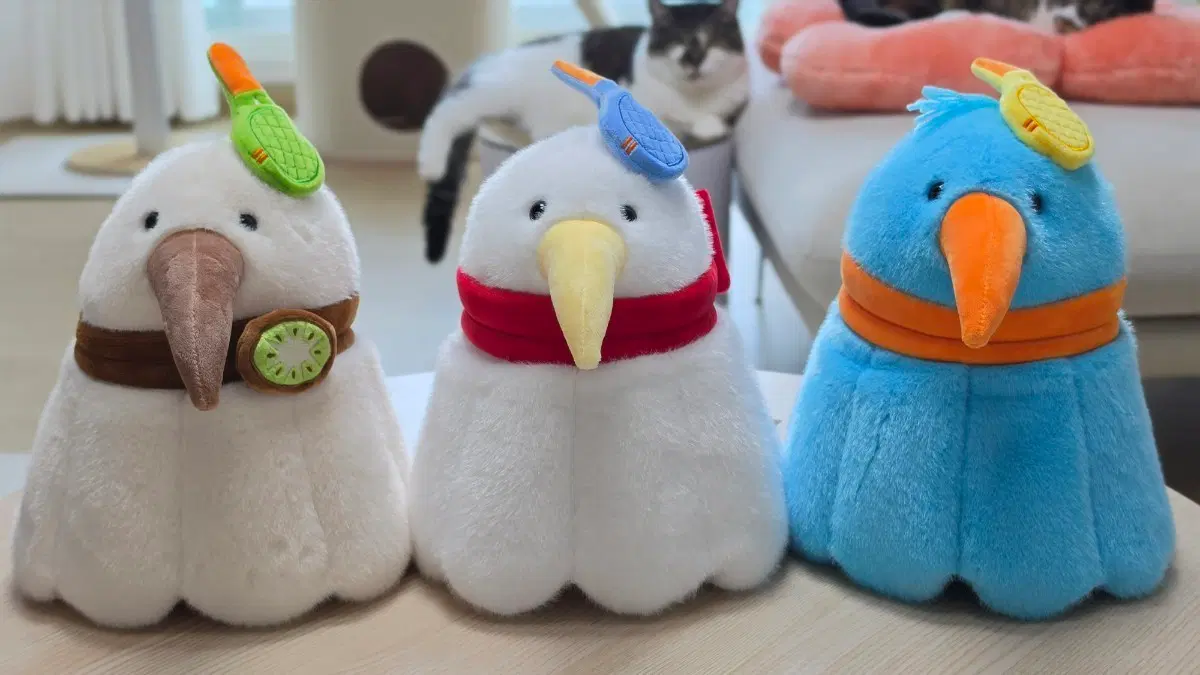 과즙키위새 키키콕 인형25cm(크림,화이트,하늘)