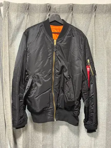 ALPHA INDUSTRIES MA-1 플라이트 자켓 블랙 2XL