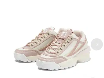 FILA BE:FIRST 콜라보 통굽 스니커즈 핑크 화이트