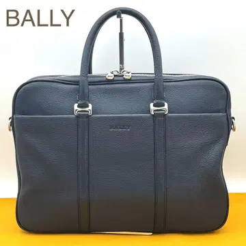발리 BALLY 가죽 비즈니스 백 브리프 케이스 네이비