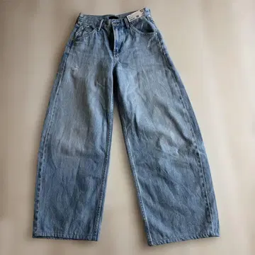 UNIQLO 배기 커브 청바지 블루 23 인심 70cm 보정 미사용 새상품