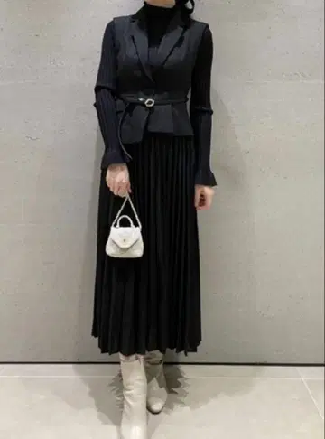 SNIDEL 스나이델 지지 레이디 틸 점프 스커트 블랙 0