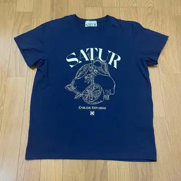 SATUR 반팔 T셔츠 네이비