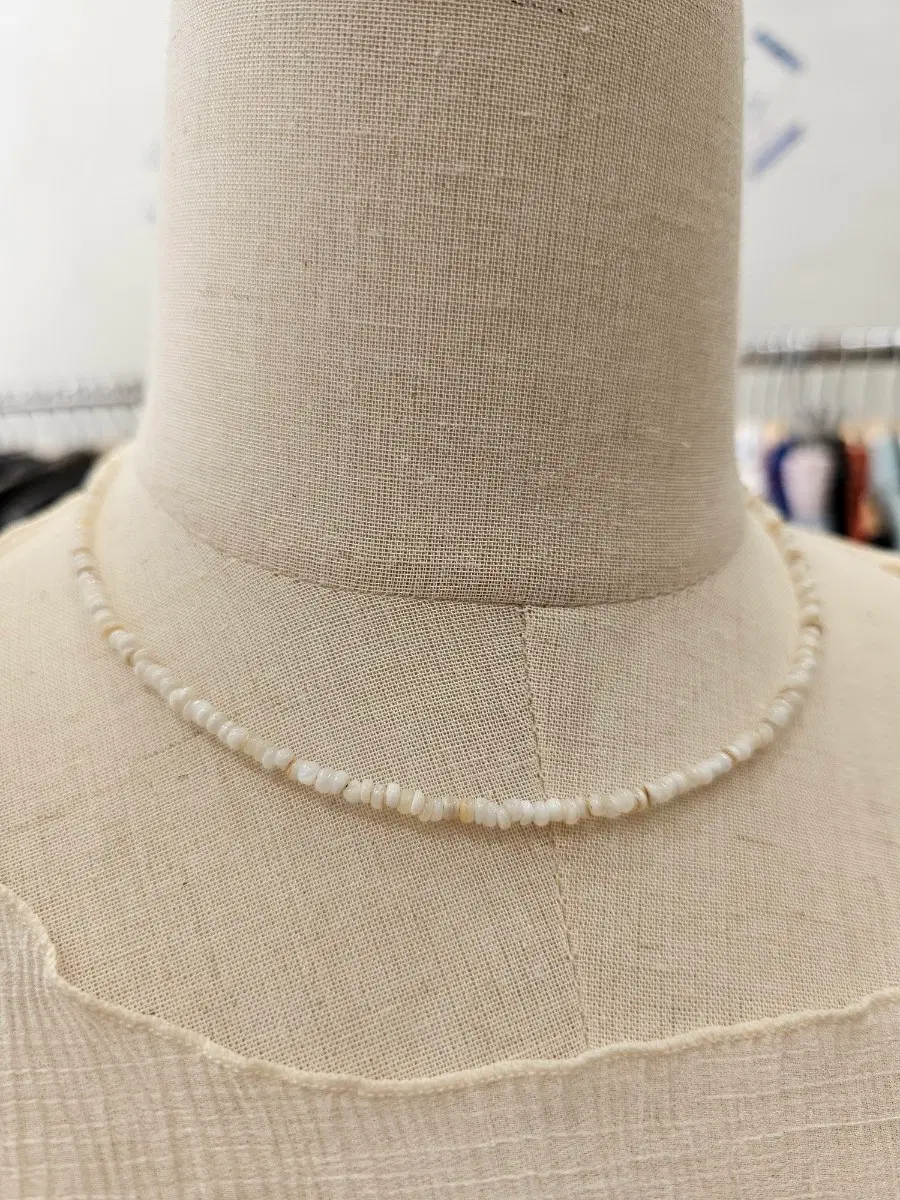 Handmade 아이보리 도넛산호 목걸이