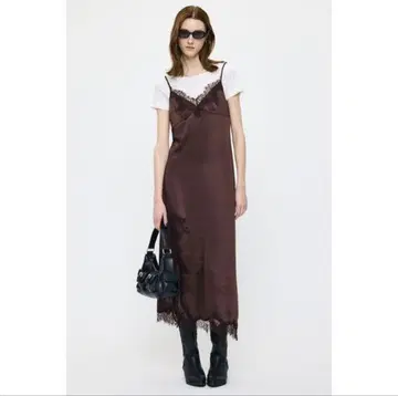 MOUSSY 마우지 LACE SATIN SLIP 드레스