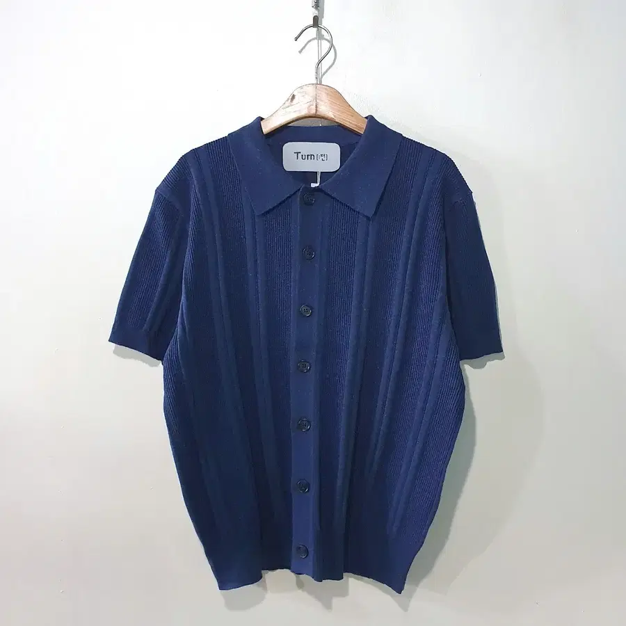 SS신상) 르노 린넨 스트라이프 카라 반팔 가디건 4color L,XL