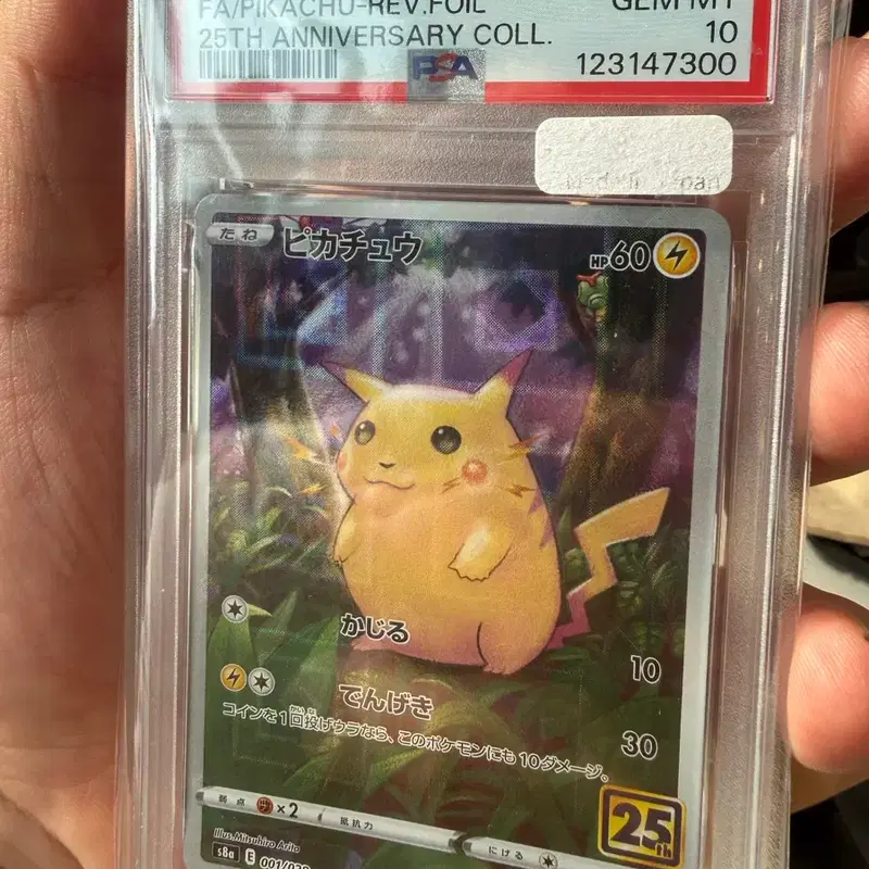 2021 포켓몬 재팬 25주년 일판 피카츄 PSA 10 뚱까츄