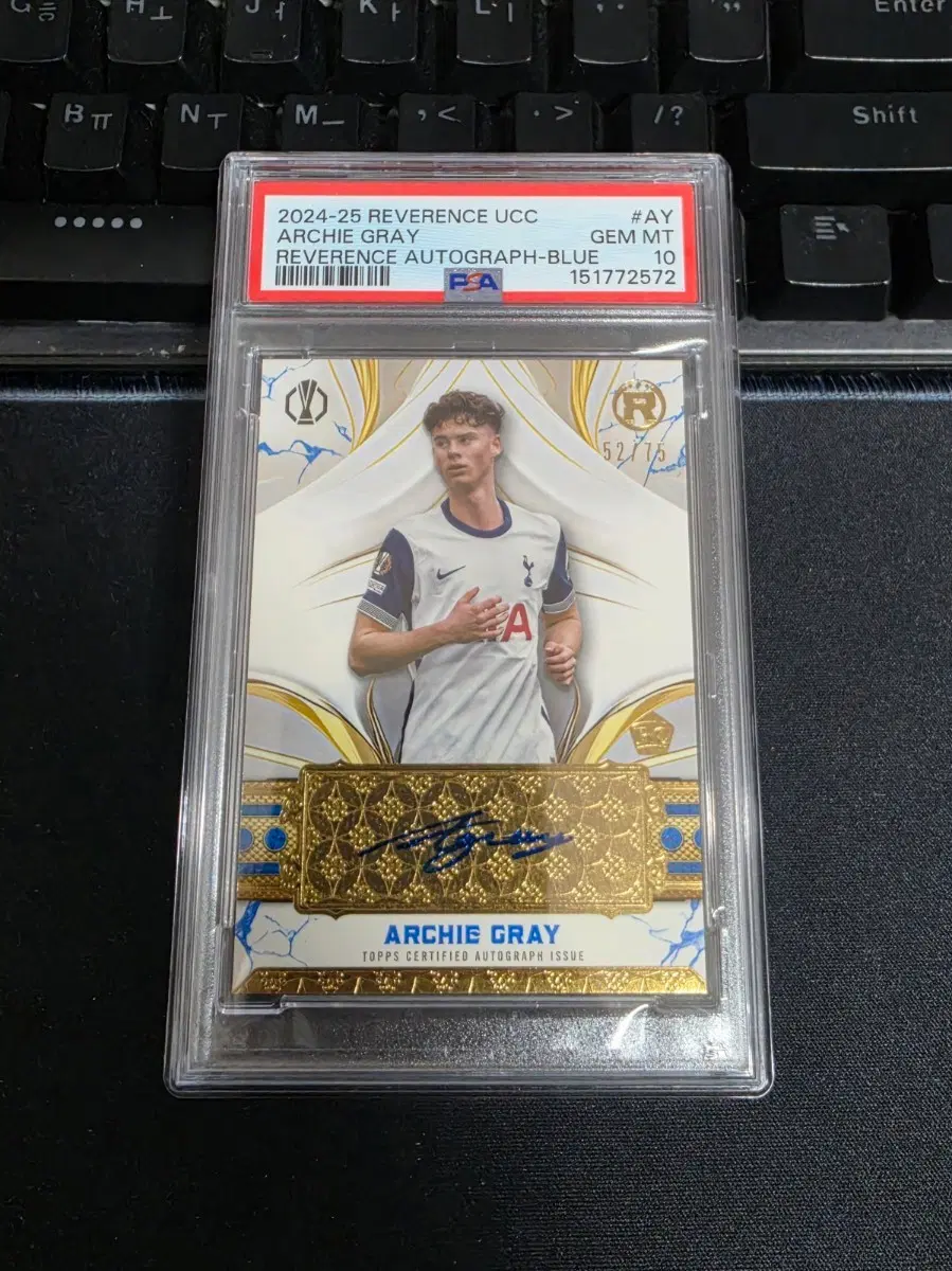 PSA 10 2024-25 탑스 레버런스 아치 그레이 루키 블루 오토