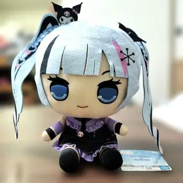 SNOW MIKU x KUROMI 큐루마루 봉제 인형 유키 미쿠 x 쿠로미