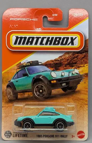 MATTEL MATCHBOX JBP43 1985 PORSCHE 911 RALLY Turquoise 120/125