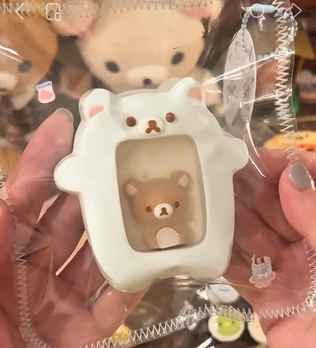 (새상품) 리락쿠마 증명사진 카드 케이스 수제 말랑이