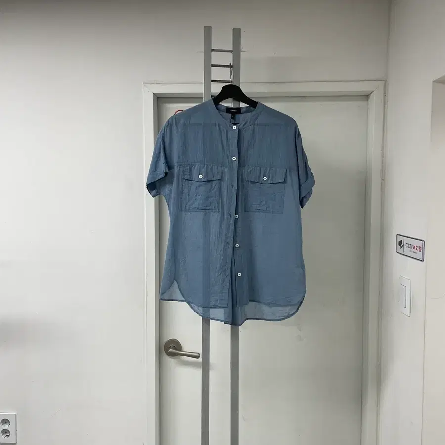띠어리 헨리넥 반팔 셔츠 S(W)