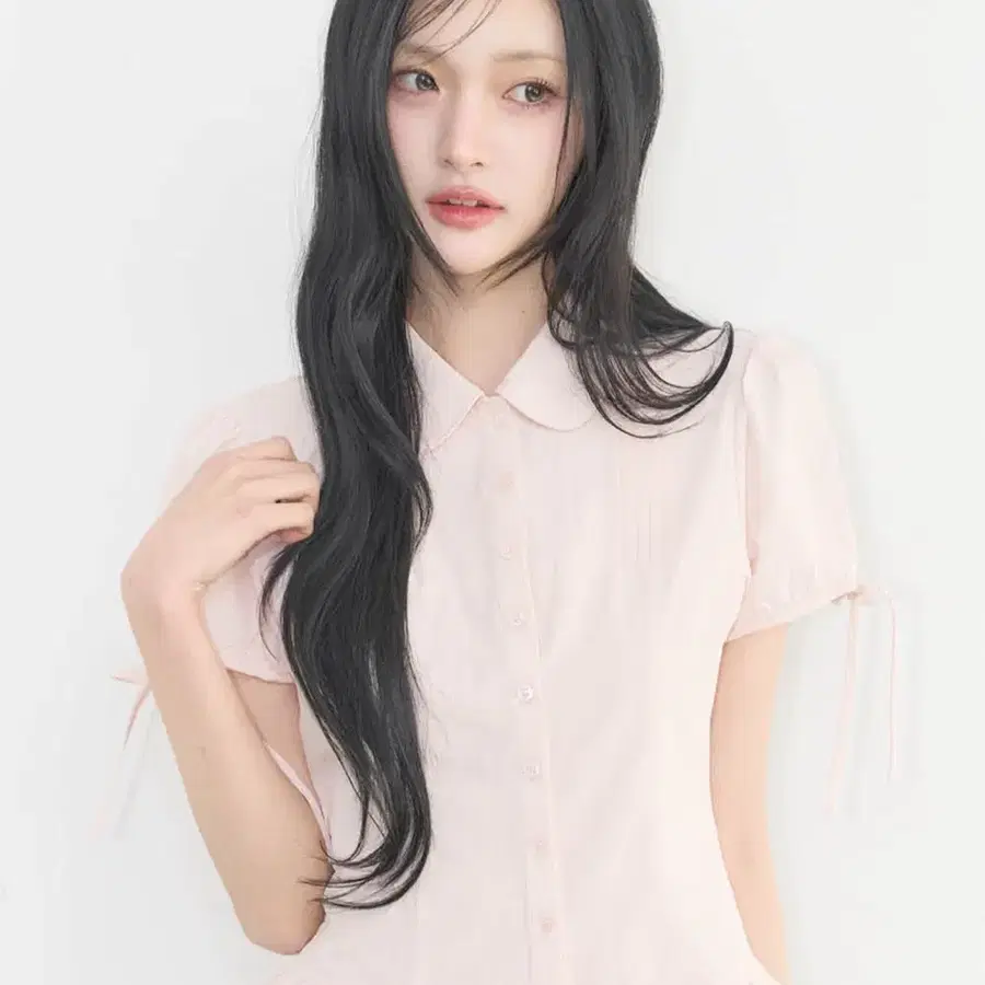 일리고 세라 퍼프 블라우스 핑크