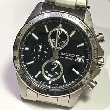 가동품 SEIKO 8T67-00F0 크로노그래프 쿼츠 남성용 손목시계