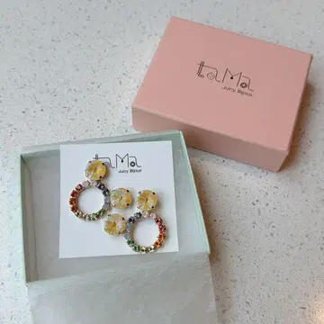 taMa 타마 디즈니 귀걸이 미키 레인보우