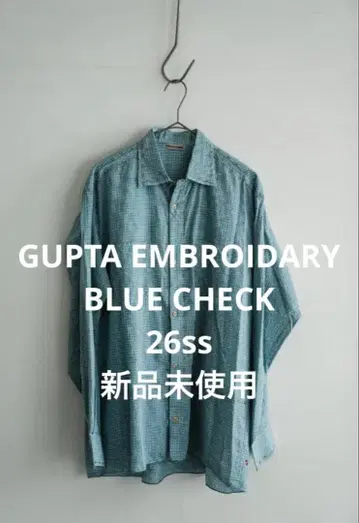 maatee&sons GUPTA EMBROIDARY(BLUE CHECK)
