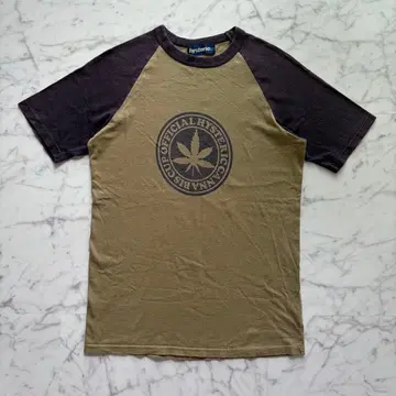 [새상품급] Hysteric Glamour 반팔 티셔츠 로고 프린트 카키 x 블랙