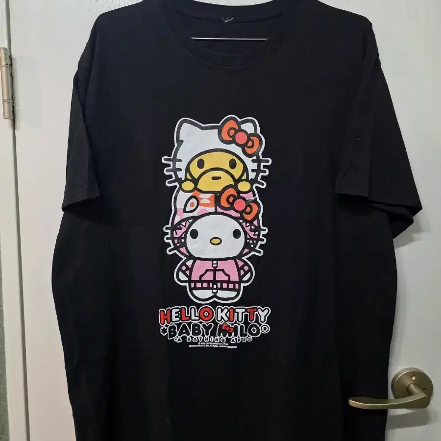 헬로키티 베이비마일로 반팔티 블랙 2XL