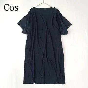 [ Cos ] 튜닉 원피스 반팔 블랙 무지 심플 루즈핏